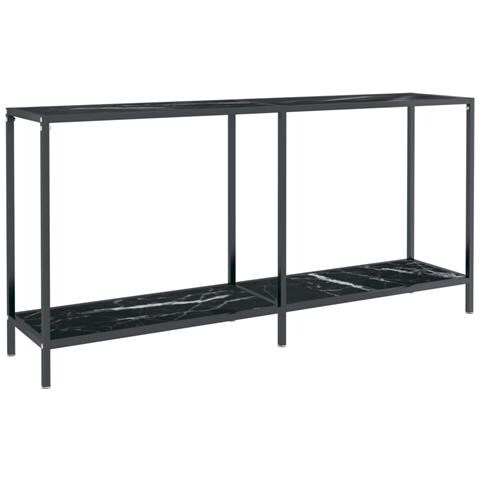 Lusso Casadino - Tavolo Consolle Nero 160x35x75,5 Cm In Vetro Temperato - Foto 1