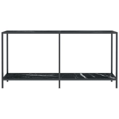 Lusso Casadino - Tavolo Consolle Nero 160x35x75,5 Cm In Vetro Temperato - Foto 2