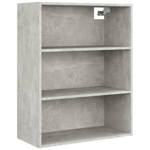 Lusso Casadino -  Armadietto Pensile A Parete Grigio Cemento 69,5x32,5x90 Cm - Foto 1