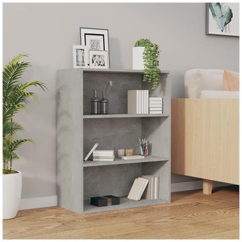 Lusso Casadino -  Armadietto Pensile A Parete Grigio Cemento 69,5x32,5x90 Cm - Foto 2