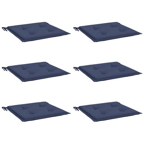 Cuscini Per Pallet 6 Pz Blu Marino 50x50x4 Cm In Tessuto Oxford - Foto 2