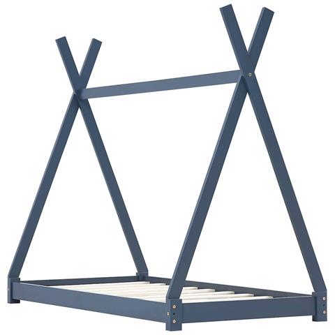 Lusso Casadino - Giroletto Per Bambini Grigio In Massello Di Pino 70x140 Cm - Foto 1