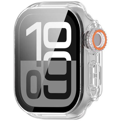 Custodia Protettiva Per Apple Watch - Pc Rigido E Vetro Temperato Transparent 46 Mm - Foto 2