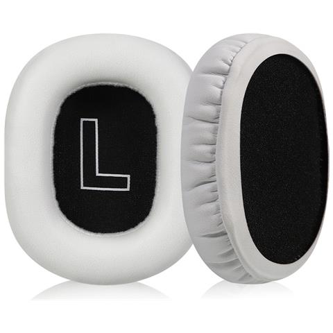 Cuscinetti Auricolari In Pelle Proteica Per Serie Qcy H3 - Confezione Da 2 White - Foto 1