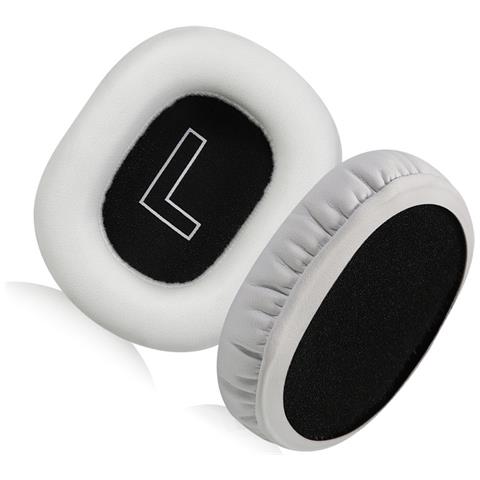 Cuscinetti Auricolari In Pelle Proteica Per Serie Qcy H3 - Confezione Da 2 White - Foto 2