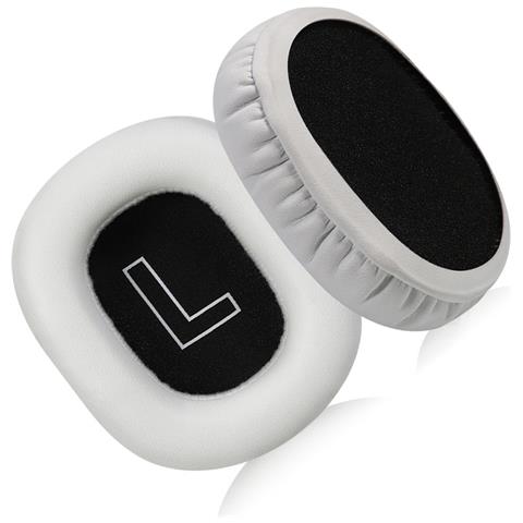 Cuscinetti Auricolari In Pelle Proteica Per Serie Qcy H3 - Confezione Da 2 White - Foto 3