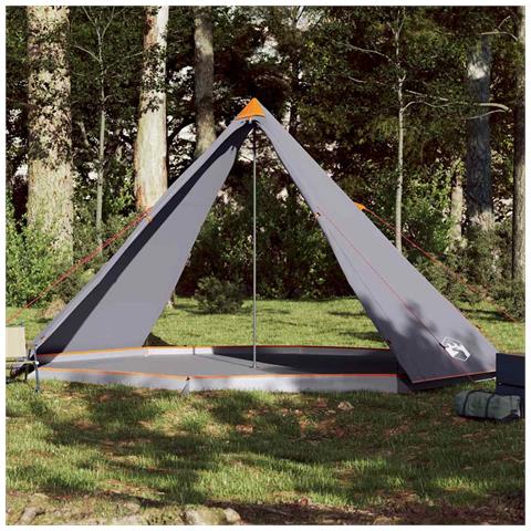 Tenda Familiare Tipi 8 Persone Grigia e Arancione Impermeabile - Foto 1