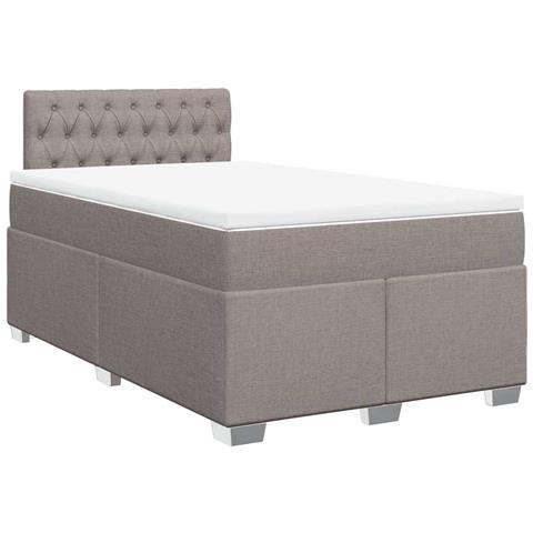 Giroletto a Molle con Materasso Tortora 120x190 cm in Tessuto - Foto 1