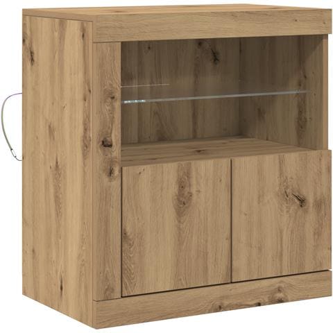 Mobile con luci LED Rovere Artigianale 60,5x37x67 cm - Foto 1