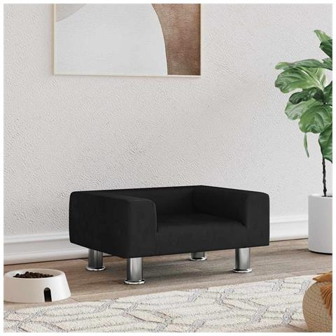 Lettino per Cani Nero 50x40x26,5 cm in Velluto - Foto 2