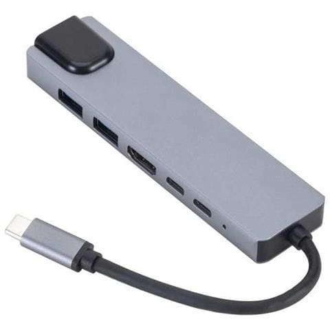 ES623012 replicatore di porte e docking station per laptop USB 3.2 Gen 1 (3.1 Gen 1) Type-C Grigio - Foto 1
