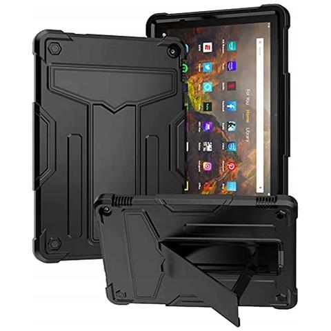 Custodia Per Amazon Fire Hd 10 Armored Con Supporto Nero - Foto 1