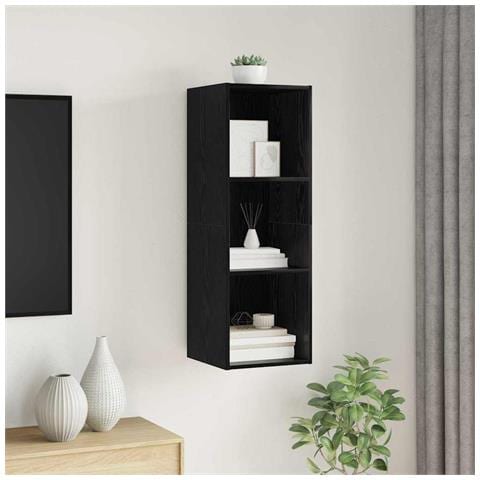 Mobile TV da Muro Rovere nero 37 x 37 x 107 cm - Foto 2