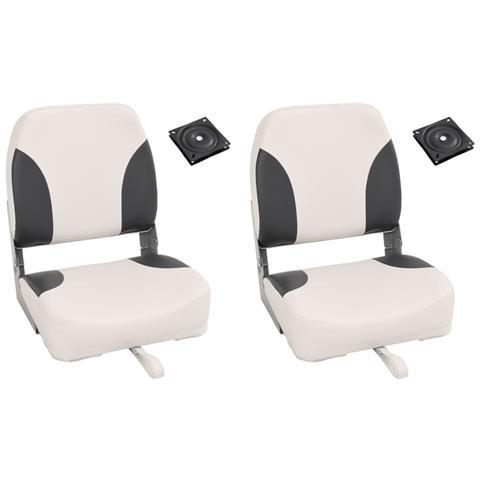 Set Sedile da Barca Pieghevole 4 pz con Schienale Basso - Foto 1