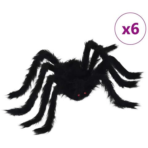 Decorazione Ragno di Halloween Regolabile 6 pcs Nero 75 cm - Foto 1