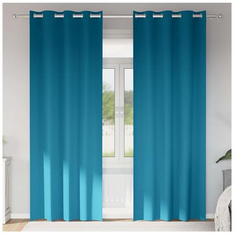 Tende con tende 2 pcs Turchese 245x140cm Poliestere - Foto 2