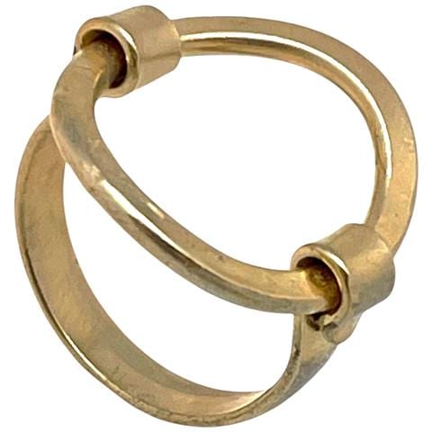 Anello Di Unione In Ottone Placcato Oro - Foto 4