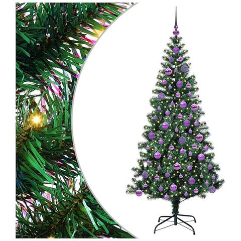 Albero di Natale artificiale con luci integrate Verde 180 cm - Foto 1