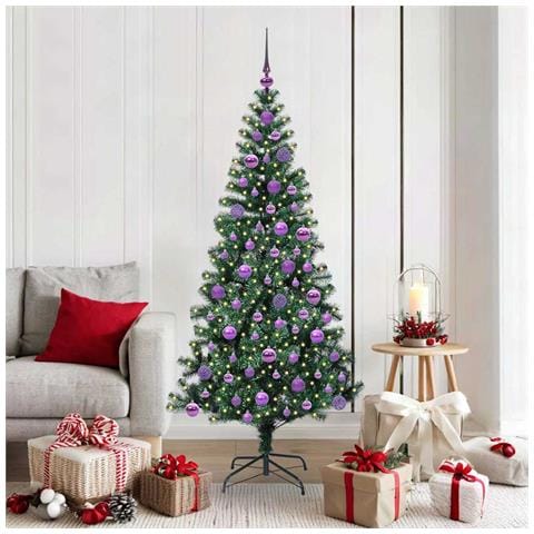 Albero di Natale artificiale con luci integrate Verde 180 cm - Foto 2