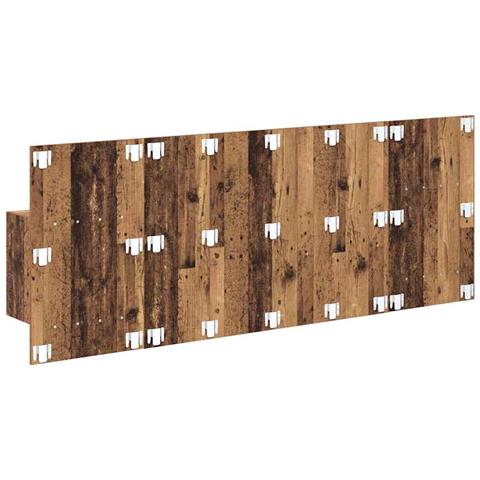 Testata con Comodino 3 pcs Legno vecchio Legno multistrato - Foto 9