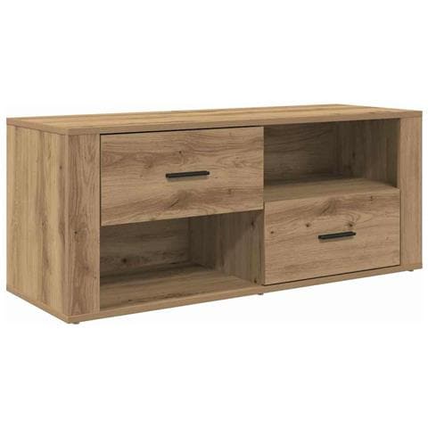 Mobile TV Rovere artigianale 100 x 35 x 40 cm Legno multistrato - Foto 1