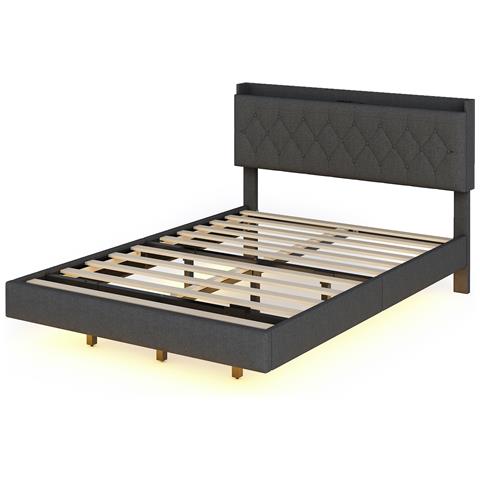 Letto Imbottito Con Led A Cambio Colore E Ricarica Usb - Foto 2