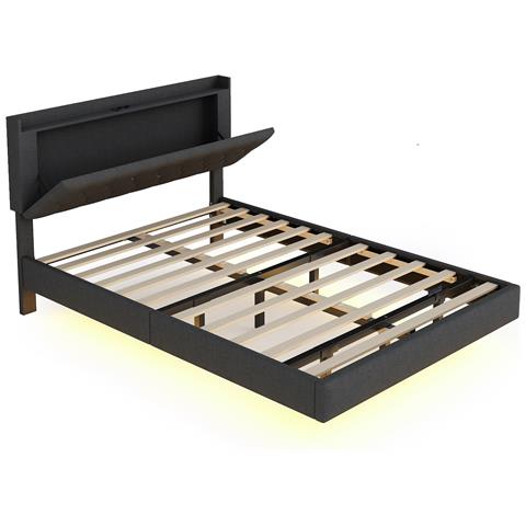 Letto Imbottito Con Led A Cambio Colore E Ricarica Usb - Foto 1