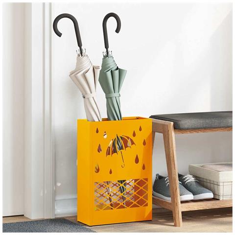 Supporto per Ombrellone giallo senape 28 x 12 x 41 cm Acciaio - Foto 2
