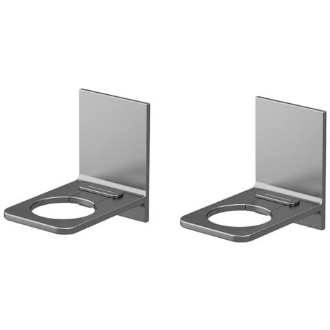 Supporto Regolabile Da Parete Per Gel Doccia E Shampoo 2 Pezzi — Alluminio Aerospaziale Grigio Gun Organizer Verticale Salvaspazio - Foto 1