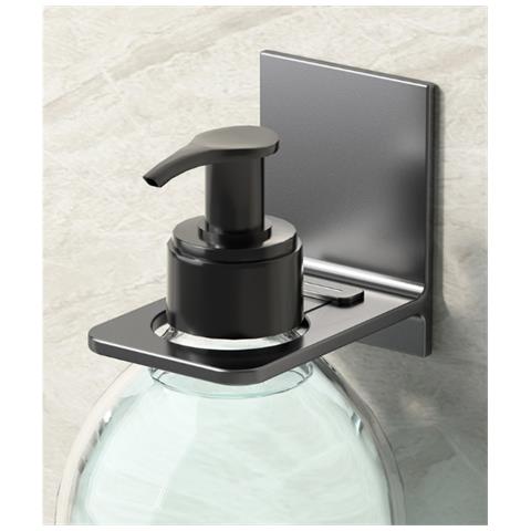 Supporto Regolabile Da Parete Per Gel Doccia E Shampoo 2 Pezzi — Alluminio Aerospaziale Grigio Gun Organizer Verticale Salvaspazio - Foto 2
