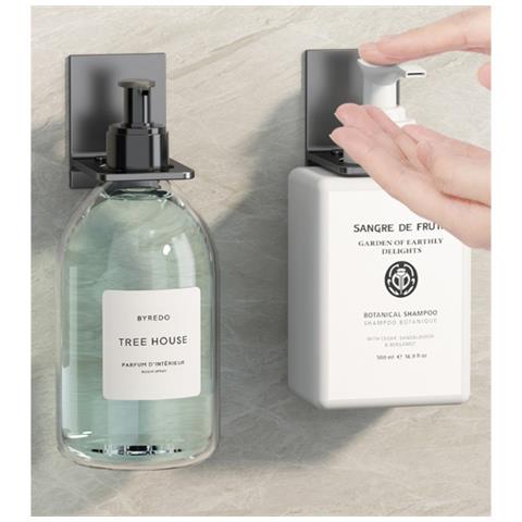 Supporto Regolabile Da Parete Per Gel Doccia E Shampoo 2 Pezzi — Alluminio Aerospaziale Grigio Gun Organizer Verticale Salvaspazio - Foto 6