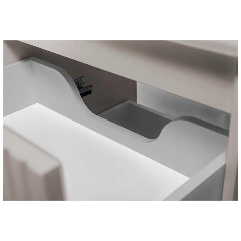 | Set di mobili da bagno - Beige Mat - Cachemire | 60/57/46 cm & 35/136/27 cm | Mobili sottolavabo, mobili da bagno, armadio alto, mobile da bagno - Foto 10