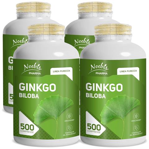 Ginkgo Biloba 500 Compresse - Estratto Secco di Foglie - Microcircolo e Circolazione (Confezione quadrupla) - Foto 1