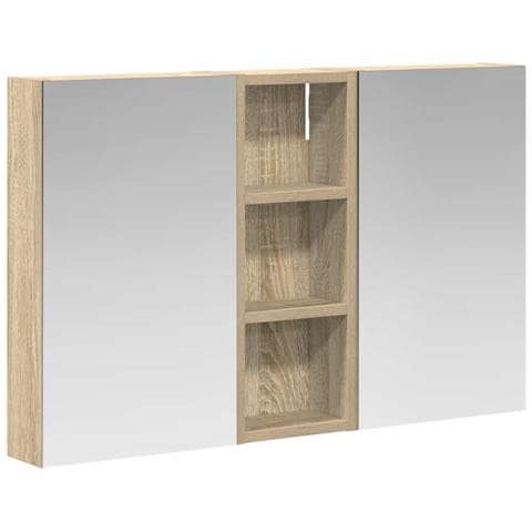 Set di Armadi da Bagno con lo scaffale 3 pcs 80 x 10,5 x 50 cm - Foto 1