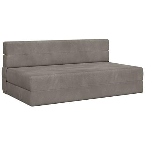 Divano Letto Pieghevole Grigio Chiaro 152 x 86,5 x 60 cm - Foto 1