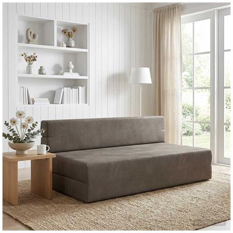 Divano Letto Pieghevole Grigio Chiaro 152 x 86,5 x 60 cm - Foto 2