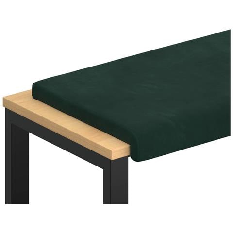Cuscino per panchina Velluto Verde Scuro Profondità 35 cm - Foto 1