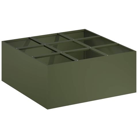 Vaso da giardino Verde Oliva 100 x 100 x 40 cm - Foto 1