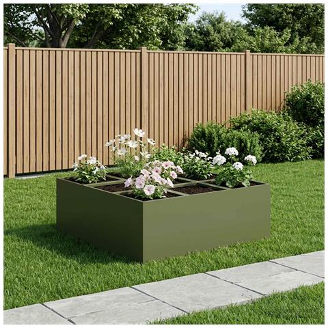 Vaso da giardino Verde Oliva 100 x 100 x 40 cm - Foto 2