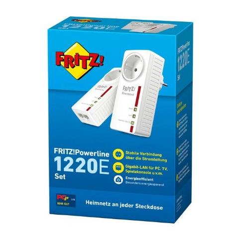 Confezione da 2 pezzi Adattatore Powerline 1220E WLAN Set 1200 Mbit / s Collegamento ethernet LAN Colore Bianco - Foto 5
