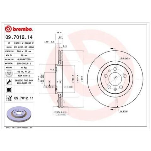 2 Disco Freno 09.7012.11 - Foto 1