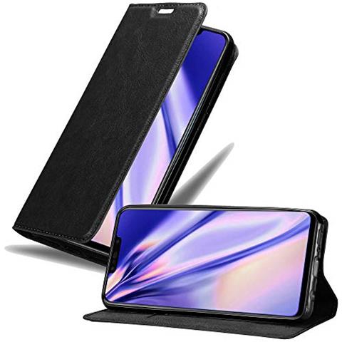 Custodia Compatibile Con Huawei P Smart Plus In Nero Di Notte - Coperchio Protettiva Con Chiusura Magnetica, Funzione Stand E Tasca Per Le Carte - Foto 2