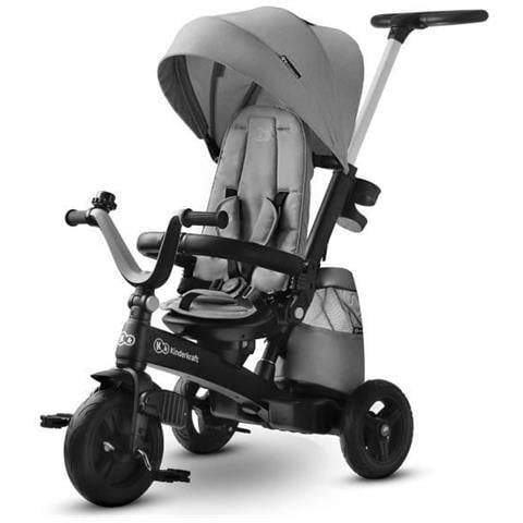 Triciclo Kinderkraft Easytwist Grigio - 3 Ruote - Leggero - Scalabile - Durevole - Foto 1