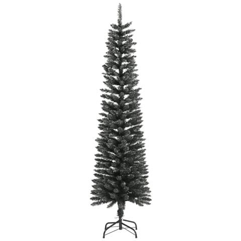 Albero Di Natale Artificiale Sottile Con Base Verde 180 Cm Pvc - Foto 2