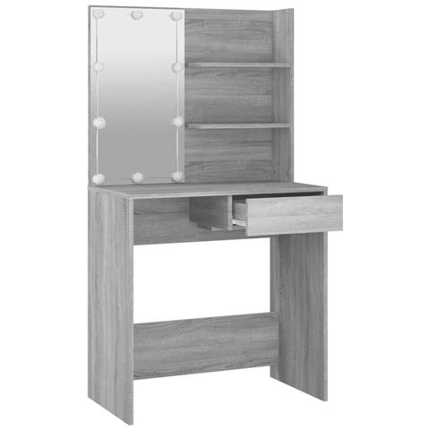 Toeletta Con Led Grigio Sonoma 74,5x40x141 Cm - Foto 10