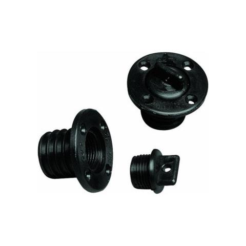 Ombrinale Rotondo Con Tappo A Vite Fabbricato In Nylon, Foro 16 Mm., Esterno 27 Mm - Foto 1