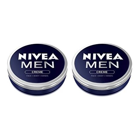 2x Men Creme Crema Viso Mani Corpo Idratante Pelle Secca 75ml Latta Da - Foto 1