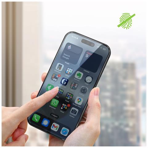 Vetro Temperato Per Iphone 15 Durezza 9h Antigraffi, Trasparente - Foto 5