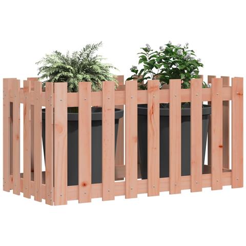 Fioriera Rialzata Giardino Recinzione 100x50x50cm Legno Douglas - Foto 3