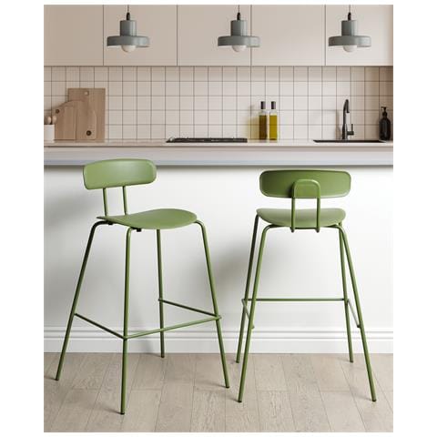 Set Di 2 Sedie Alte Sibley Verde - Foto 1